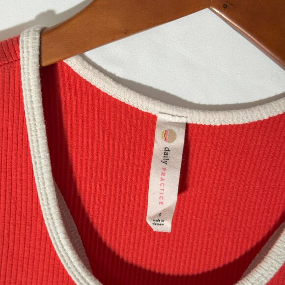 Daily Practice by Anthropologie Red Ribbed Hanky-Hem Midi Dress (Size S) - Picture 3 of 6